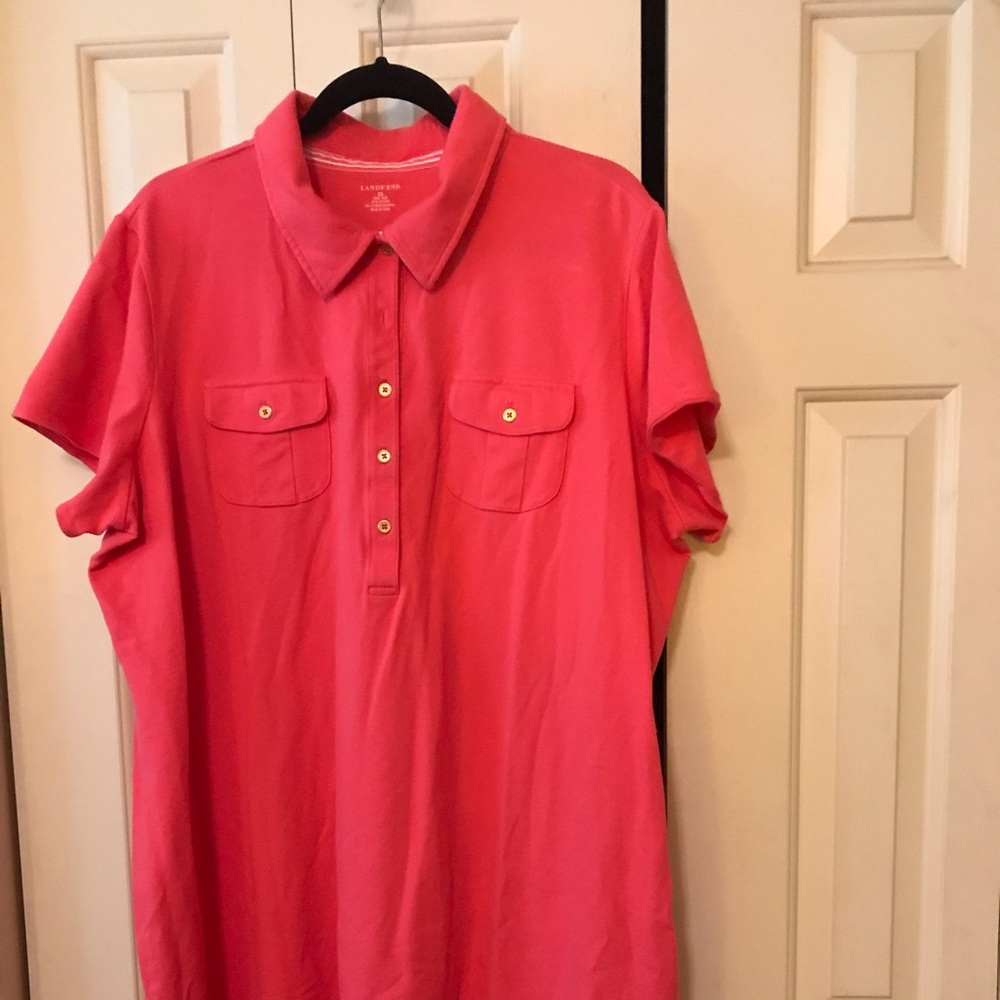 Mesh knit polo dress